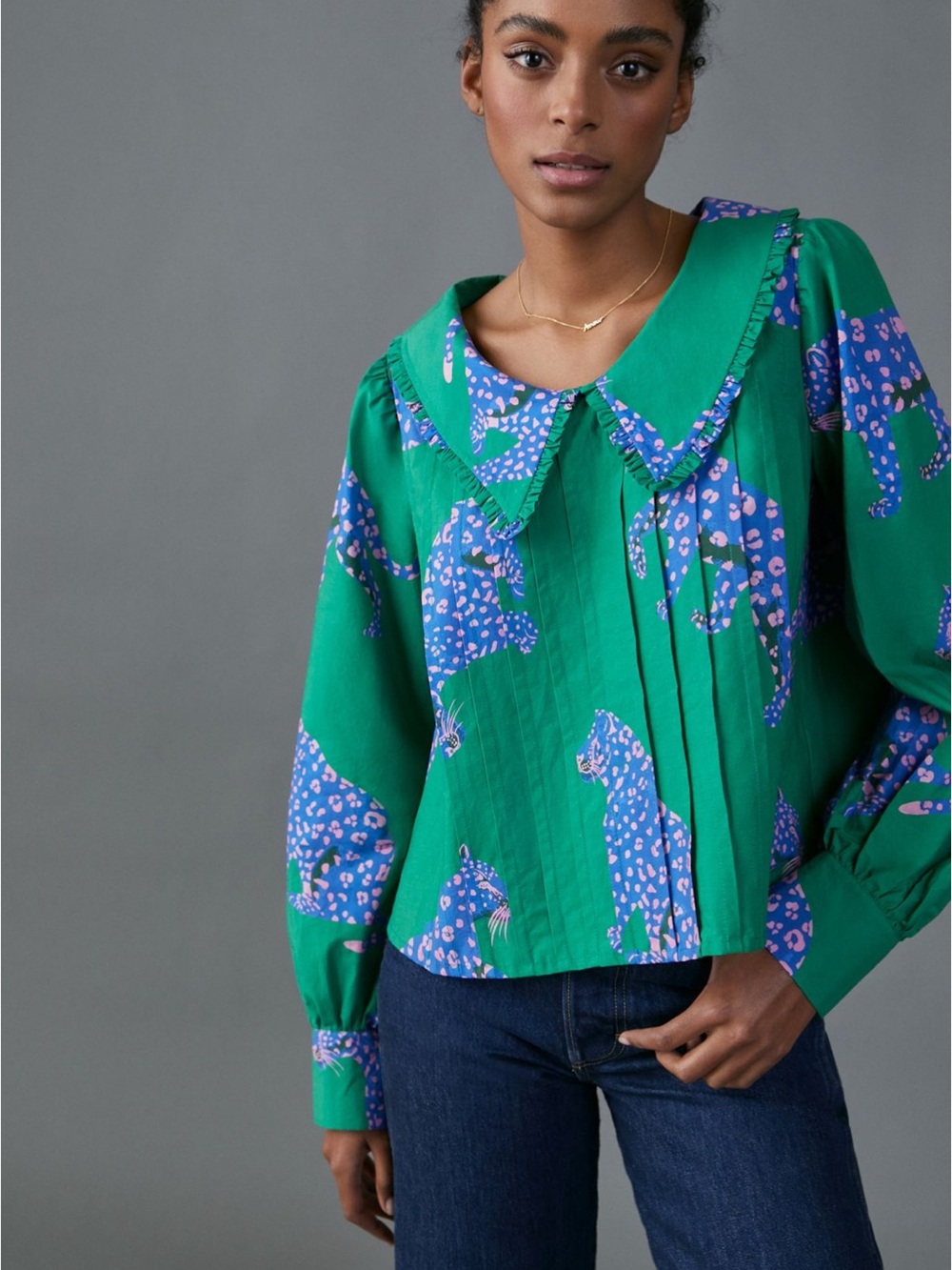 Farm Rio Anthro Leopard Blouse